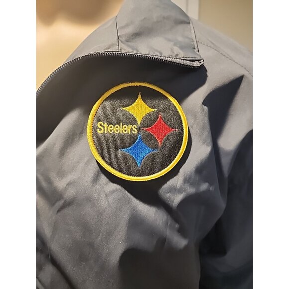 PITTSBURGH STEELERS Mens size XL full zip up Track Jacket gray NFL football team - Picture 2 of 9